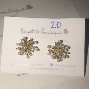 Zircone and copper earrings